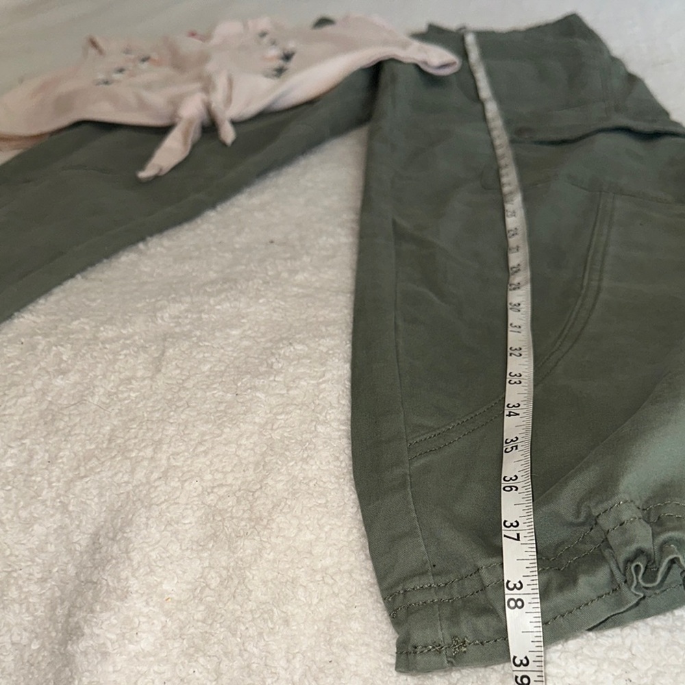 Madras Stylish Olive Green Cargo Pants/ Guess top - Picture 4 of 10